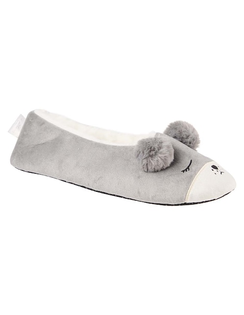 PANTUFLA WEEKEND, M, GRIS CLARO WKZM256