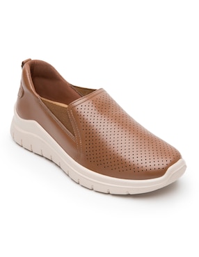 Mocasín Flexi de piel para mujer