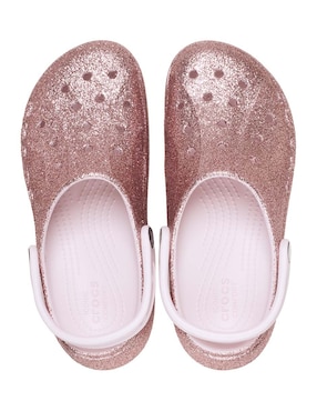 Sandalia Crocs Baya Platform Glitter Clog para mujer