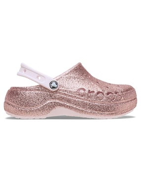 Sandalia Crocs Baya Platform Glitter Clog para mujer
