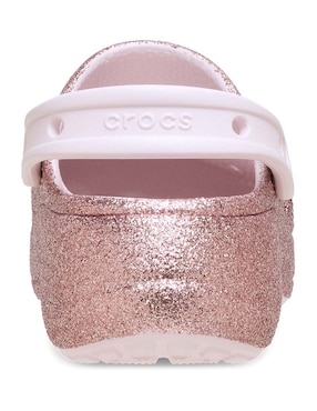 Sandalia Crocs Baya Platform Glitter Clog para mujer