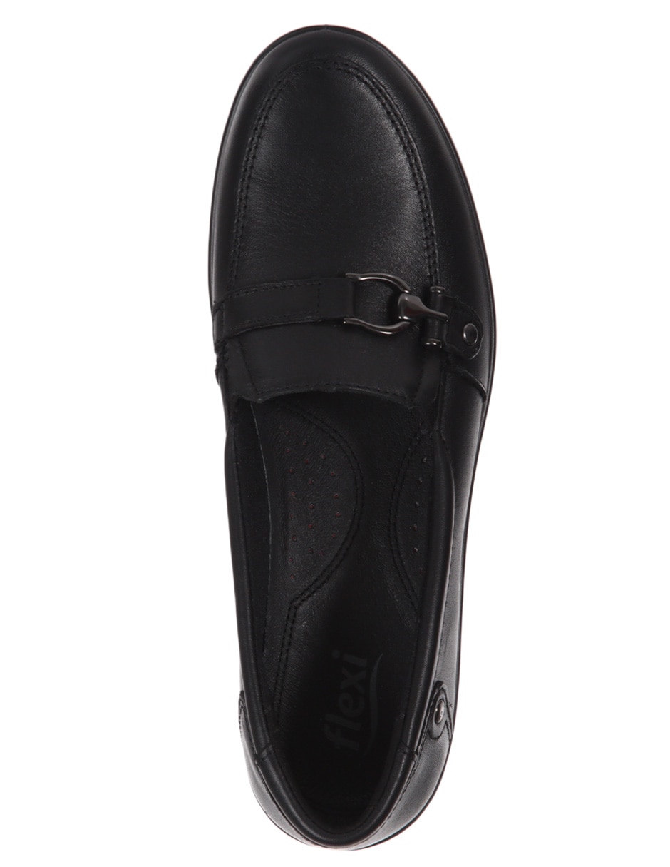 MOCASIN FLEXI, 26, NEGRO LISO PLATAFORM