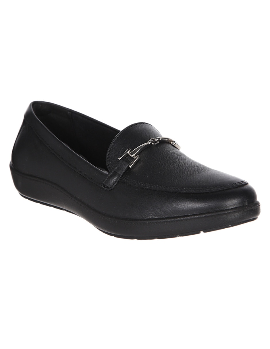 MOCASIN FLEXI, 26, NEGRO LISO FLAT AJUS
