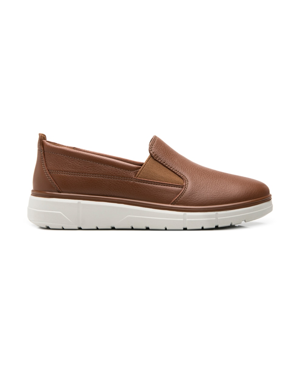 Zapato flexi de piel para mujer